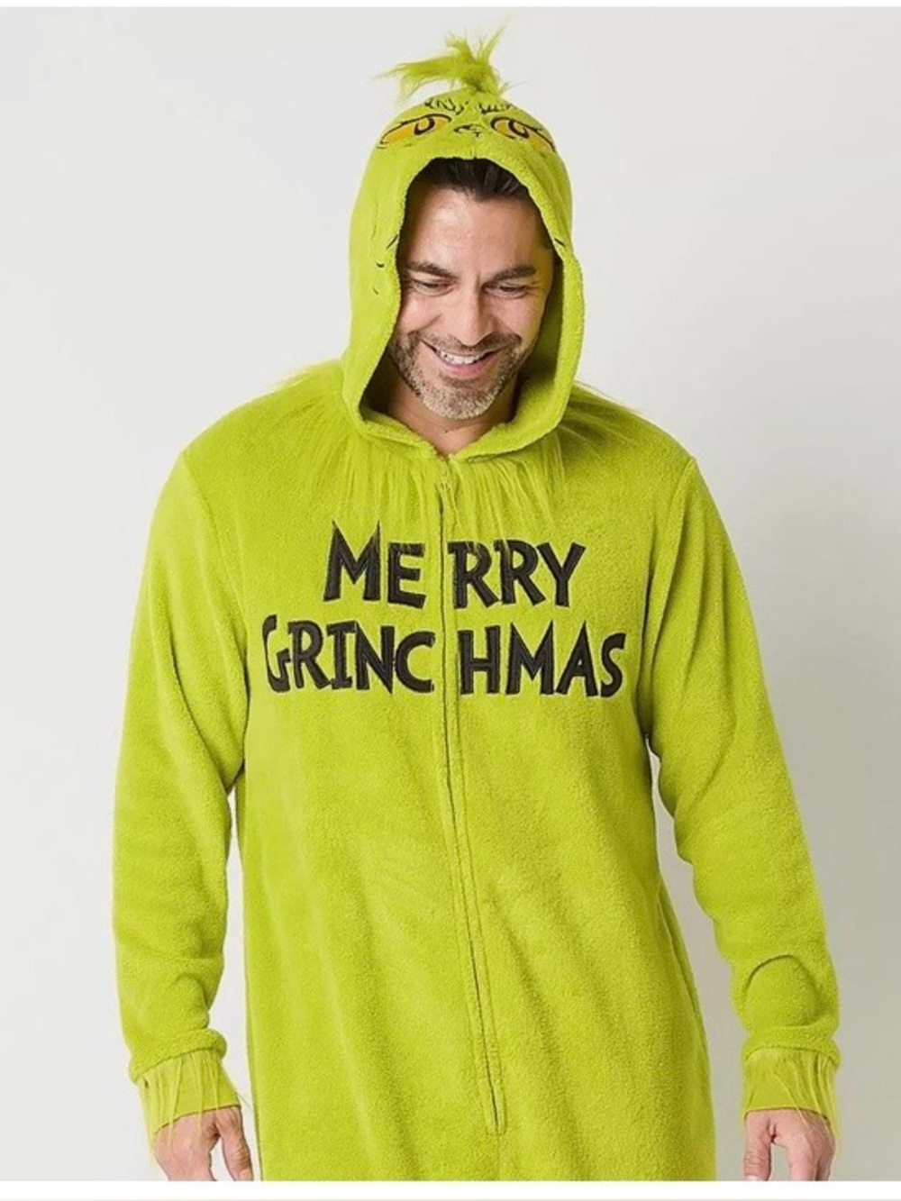 Men’s XL Union Suit Grinch Costume New With Tags